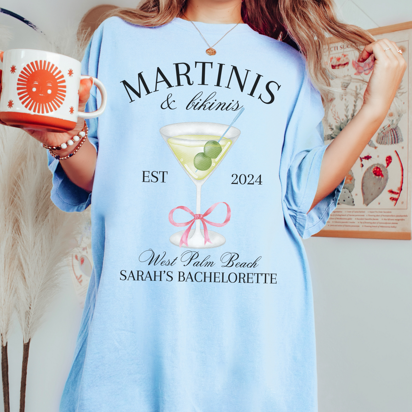 Martinis and Bikinis Custom Bachelorette Party Shirt