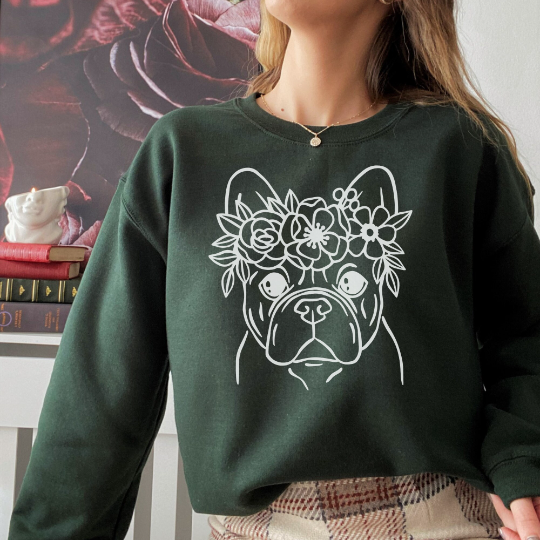 Floral French Bulldog Sweatshirt