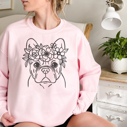 Floral French Bulldog Sweatshirt