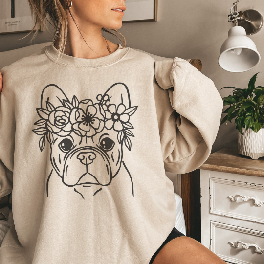 Floral Frenchie Sweatshirt