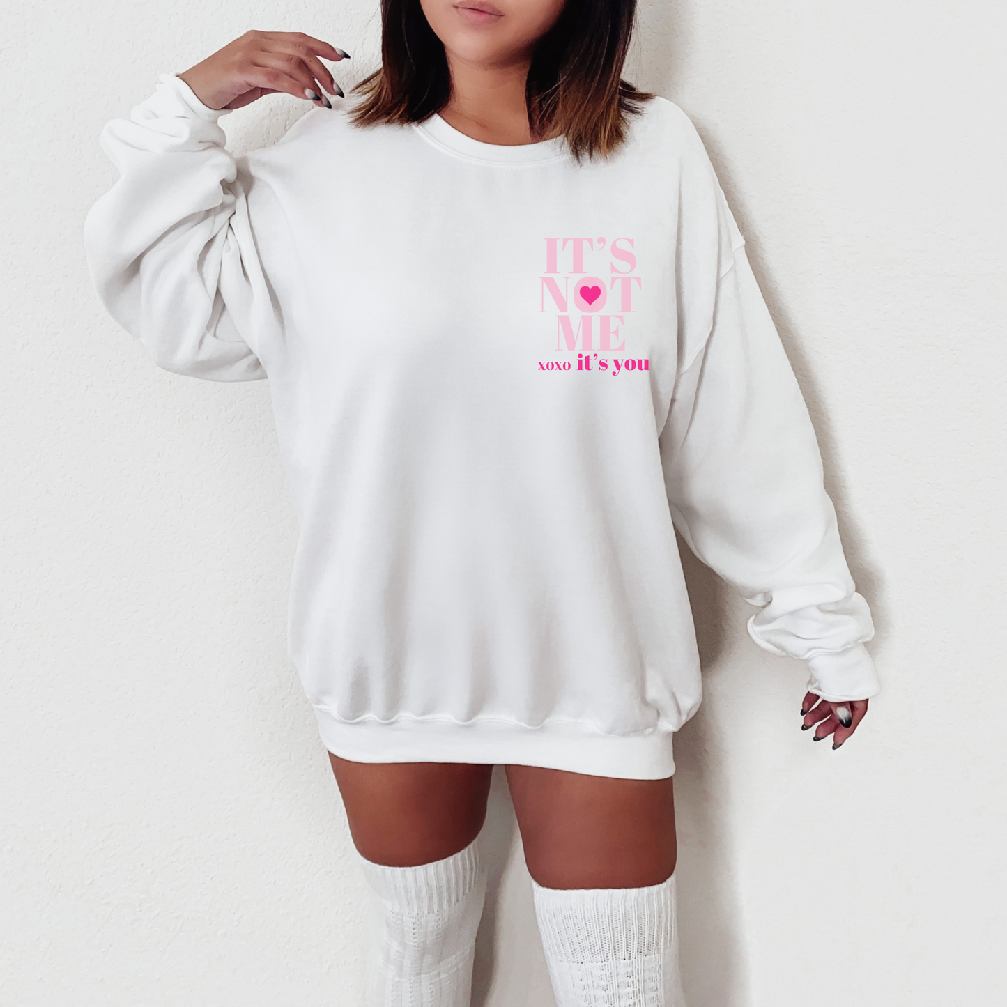 Its Not Me, XOXO Its You Crewneck - Preppy Valentines Day Aesthetic