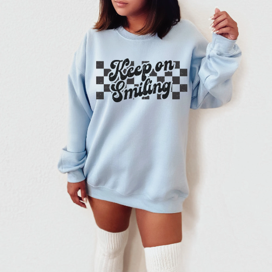 Retro Keep On Smiling Sweatshirt