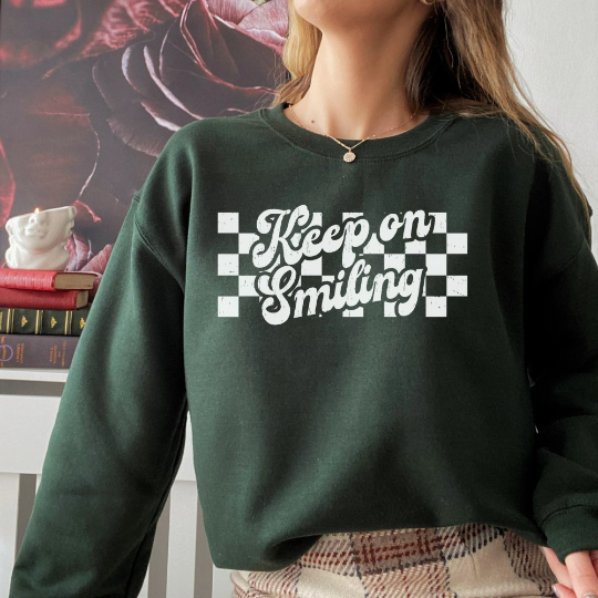 Retro Keep On Smiling Sweatshirt