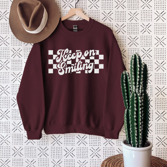 Retro Keep On Smiling Sweatshirt