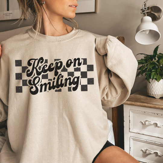 Retro Keep On Smiling Sweatshirt