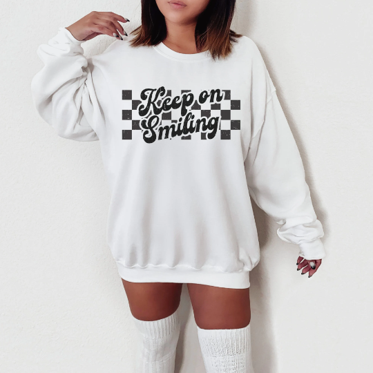 Retro Keep On Smiling Sweatshirt