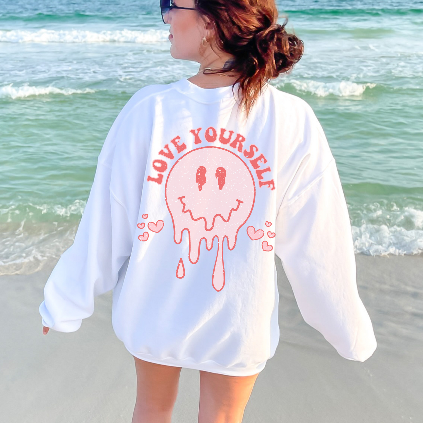 Love Yourself Valentines Day Sweatshirt - Cute Preppy Y2K Aesthetic