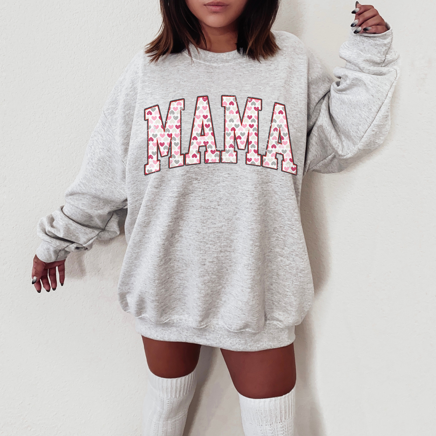 Collegiate Mama Valentine's Day Sweatshirt