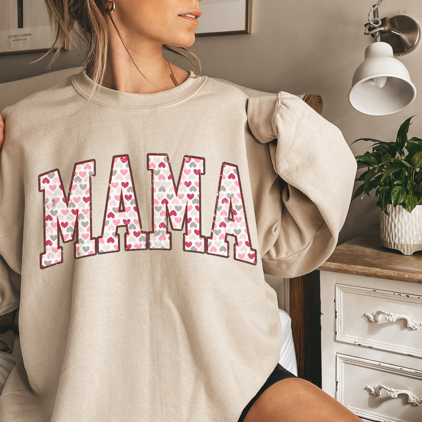 Collegiate Mama Valentine's Day Sweatshirt