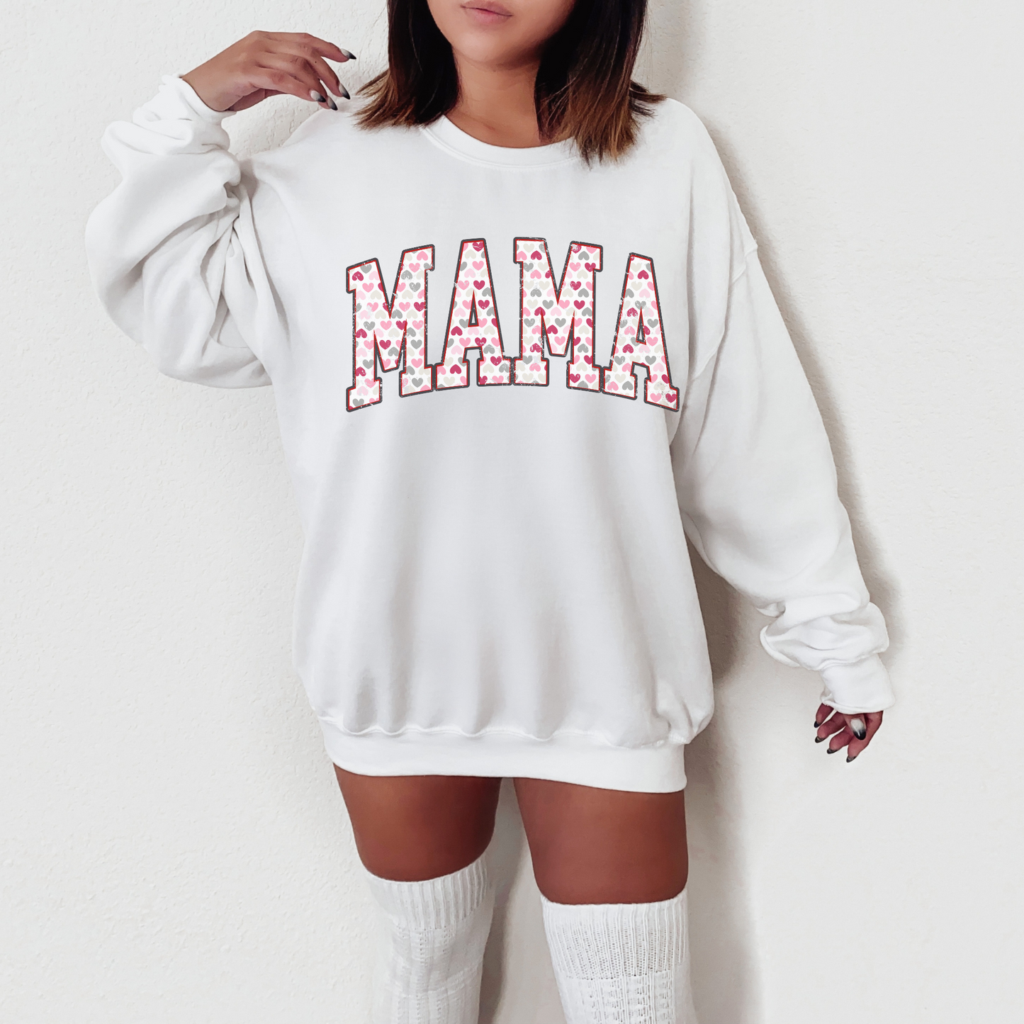 Collegiate Mama Valentine's Day Sweatshirt