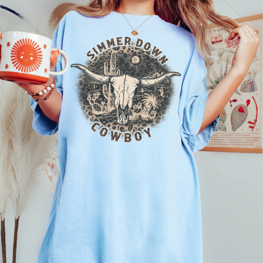 Simmer Down Cowboy Comfort Colors Shirt