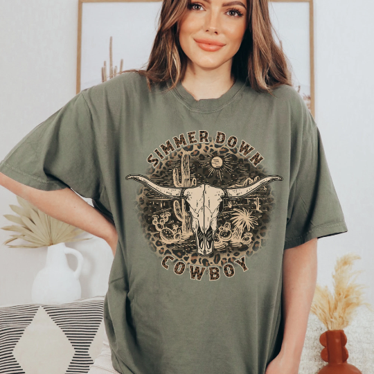 Simmer Down Cowboy Comfort Colors Shirt